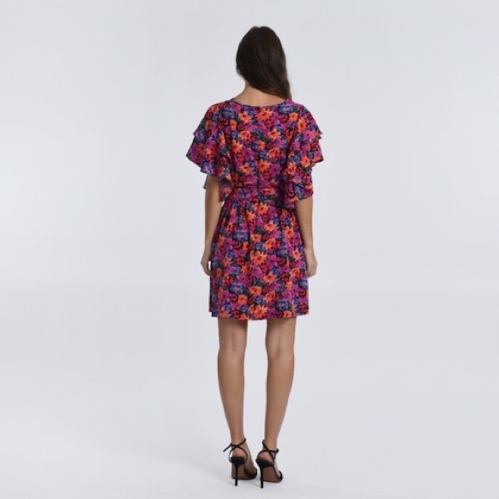 Molly Bracken || floral print mini with ruffle sleeve - Picture 2 of 4